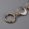 Alloy Enamel Crescent Moon Link Purse Strap Extenders FIND-WH0111-280B-2