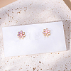 Real 18K Gold Plated Stainless Steel Stud Earrings for Women TL9676-6-1