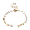 Brass Flat Round Link Chain Bracelet Making AJEW-JB01150-03-1