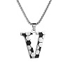 201 Stainless Steel Soccer Initial Pendant Necklacess for Men Women WG63E1E-10-1