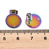 Ion Plating(IP) 304 Stainless Steel Stud Earring Findings STAS-P198-25-12mm-M-3