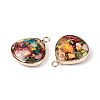 Dyed Natural Imperial Jasper Pendants G-Q601-05G-02-2