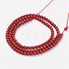 Natural Red Jasper Bead Strand G-G680-47-2