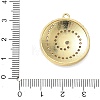 Brass Micro Pave Clear Cubic Zirconia Pendants CU-CBA4231-04C-G-3