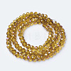 Electroplate Transparent Glass Beads Strands EGLA-A034-T8mm-F05-2