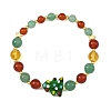 Handmade Lampwork Christmas Tree Bracelets BJEW-TA00755-3