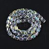 Electroplate Glass Beads Strands GLAA-G112-07H-2