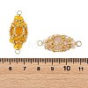 Natural Gemstone & Glass Seed Beads Connector Charms PALLOY-MZ01403-3