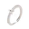 S925 Sterling Silver Adjustable Letter Rings for Women RJEW-M068-01P-A-2