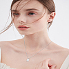 1Pc Stainless Steel Letter Rectangle Pendant Necklaces NJEW-LP0001-34J-P-4