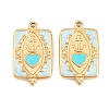 304 Stainless Steel Enamel Pendants STAS-G394-06G-02-1