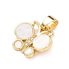 Brass Micro Pave Cubic Zirconia Pendants KK-C161-02G-10-2