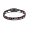 Leather Cord Bracelets for Men WG751FF-01-5