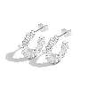 S925 Sterling Silver Ring Stud Earrings EJEW-M241-05-1