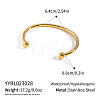 304 Stainless Steel Open Torque Cuff Bangles ND9011-6