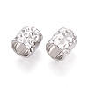 Textured Alloy Large Hole Beads PALLOY-T091-43P-2