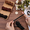 8M 4 Colors Round PU Leather Braided Cord OCOR-CL0001-20-3