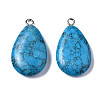 Synthetic Turquoise Pendants G-S356-14B-2