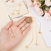 10Pcs Brass Chains Stud Earring Findings KK-BBC0009-82-3