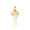 Brass Micro Pave Clear Cubic Zirconia Pendants KK-D255-06G-1