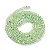 Electroplate Transparent Glass Beads Strands EGLA-A046-01A-04-2