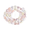 Electroplate Imitation Jade & Opaque & Transparent Glass Beads Strands EGLA-Q135-6x8MM-01D-3