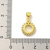 Rack Plating Brass Micro Pave Cubic Zirconia Pendants KK-C074-04G-02-3