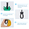 12Pcs 12 Style Plastic & Silicone Luggage Tag AJEW-FH0003-44-4