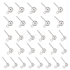 30Pcs 3 Size 304 Stainless Steel Ball Stud Earring Post STAS-LS0001-06S-3