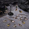 24Pcs 6 Style Gothic Theme Alloy Enamel Pendants FIND-SC0003-78-5