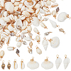 80Pcs 3 Styles Natural Mixed Shell Pendants SHEL-NB0001-71-1