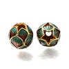 Brass Enamel Beads KK-G605-15G-02-1