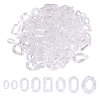170Pcs 8 Styles Transparent Acrylic Linking Rings TACR-CA0001-35-1