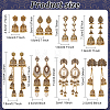 8 Pairs 8 Style Zinc Alloy Dangle Stud Earrings for Women EJEW-AN0003-16-7