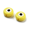 Opaque Printed Acrylic Beads OACR-G038-04G-2