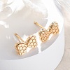 Brass Stud Earrings EJEW-D288-16G-1