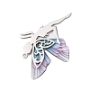 3pcs Gradient Color Resin Pendants PALLOY-TA00173-4