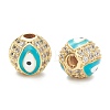 Brass Micro Pave Cubic Zirconia Charms ZIRC-A019-16G-A03-2