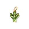 Brass Enamel Pendants KK-P339-22G-02-1
