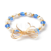 Imitate Austrian Crystal Bicone Glass Beaded Finger Rings X1-RJEW-TA00003-04-1
