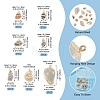 14Pcs 7 Styles Electroplated Natural Mixed Shell Pendants BSHE-TA0001-34A-4