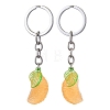 2Pcs Orange Slice Resin Keychains KEYC-JKC01064-1