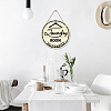 Wooden Hanging Plate HJEW-WH0027-009-4