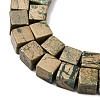Natural Verdite Stone Beads Strands G-B155-C11-8x8mm-4