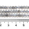 Faceted Round Natural Labradorite Bead Strands G-I156-03-3mm-3