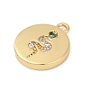 Brass Micro Pave Cubic Zirconia Charms KK-G526-03G-01-2