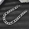 201 Stainless Steel Curb Chain Bracelets for Men STAS-T077-22A-02P-1