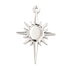 Rack Plating Brass Pendant Cabochon Settings LS-KK-E067-29P-2