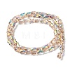 Transparent Electroplate Glass Beads Strands GLAA-Q099-J01-07-2