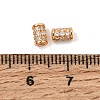 925 Sterling Silver Micro Pave Clear Cubic Zirconia Beads SE-CBAF1B2-13B-G-2